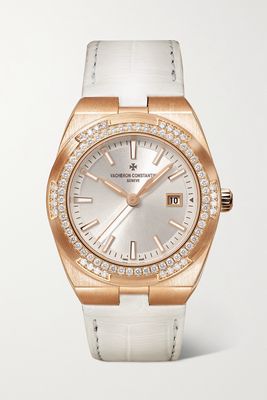 Vacheron Constantin - Overseas 33mm 18-karat Pink Gold, Alligator And Diamond Watch - one size