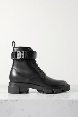 Givenchy - Terra Buckled Leather Ankle Boots - Black