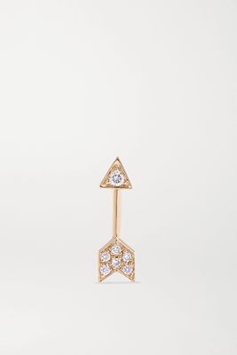 Maria Tash - Arrow 10mm 18-karat Rose Gold Diamond Earring - one size