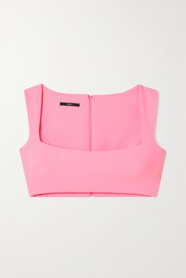 Alex Perry - Rae Cropped Crepe Top - Pink