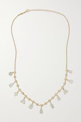 Jacquie Aiche - 14-karat Gold, Aquamarine And Diamond Necklace - one size