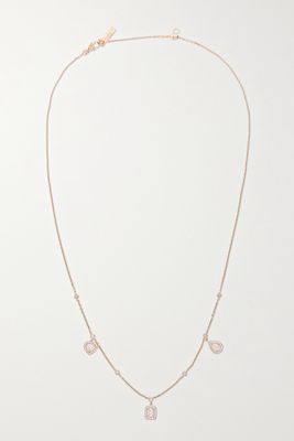 Messika - My Twin Trio 18-karat Rose Gold Diamond Necklace - one size