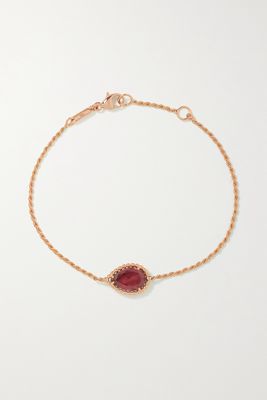 Boucheron - Serpent Bohème 18-karat Rose Gold Rhodolite Bracelet - one size