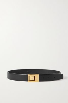 SAINT LAURENT - Leather Belt - Black