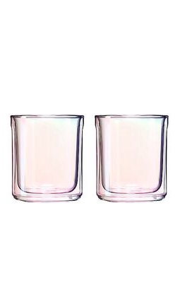 Corkcicle Glass Rocks 12oz Double Pack in Pink.