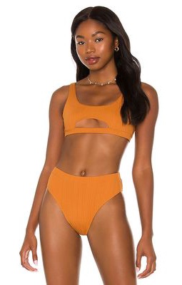 ARO Swim Alex Bikini Top in Burnt Orange