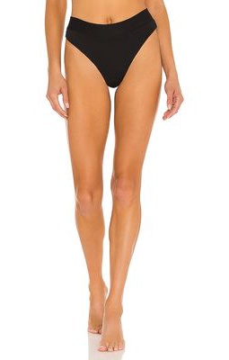B. Swim Cove Hi-Waist Bikini Bottom in Black