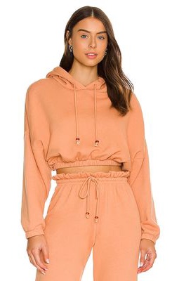 DONNI. Cropped Hoodie in Peach