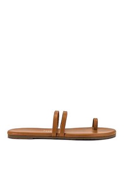 TKEES Leah Sandal in Cognac