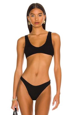 Bond Eye Scout Crop Bikini Top in Black.