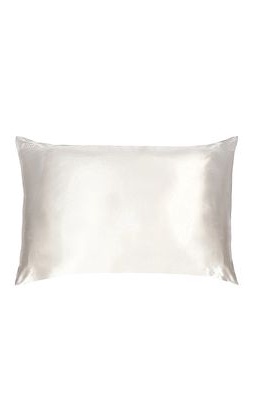 slip Queen/Standard Pure Silk Pillowcase in White.