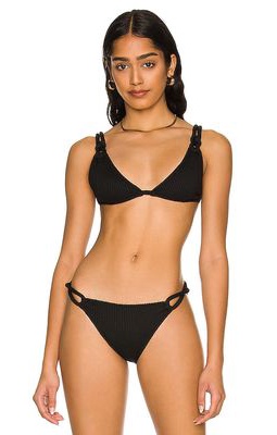 Revel Rey Mira Bikini Top in Black