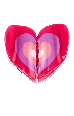 Emi Jay BFF Heart Clip Set in Pink.