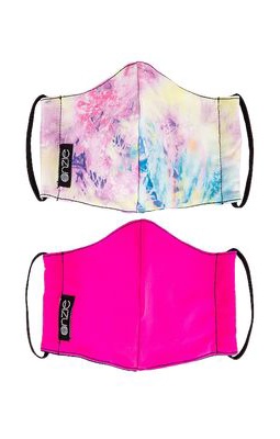 onzie 2 Pack Protective Face Masks in Pink.