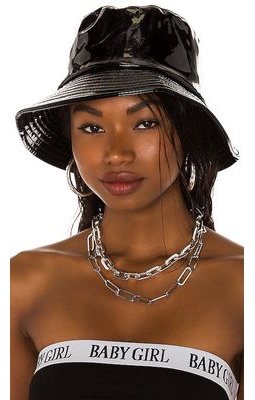 AALIYAH x REVOLVE Are You Ready Bucket Hat in Black.