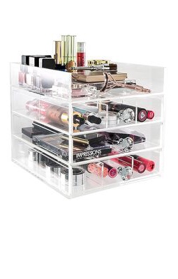 Impressions Vanity Diamond Collection Open Top 4-Tier Organizer in Beauty: NA.