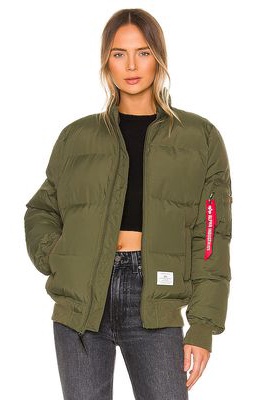 ALPHA INDUSTRIES MA-1 Quilted Flight Jacket in Army