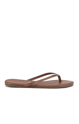 TKEES Foundations Shimmer Flip Flop in Brown