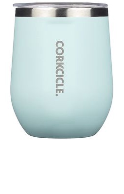 Corkcicle Stemless 12 oz in Baby Blue.