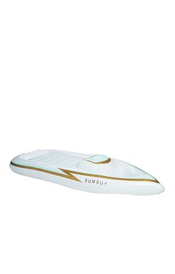 FUNBOY Yacht Inflatable Pool Float in White.