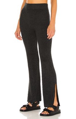 Le Ore Lodi Ribbed Knit Pant in Charcoal