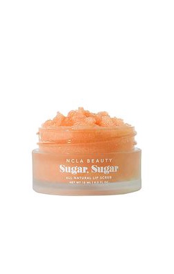 NCLA Sugar, Sugar 100% Natural Lip Scrub in Peach.