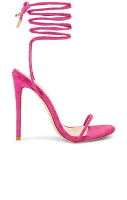 FEMME LA Barely There Lace Up Heel in Fucshia