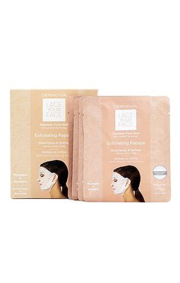 Dermovia Exfoliating Papaya Lace Your Face Mask 4 Pack in Beauty: NA.