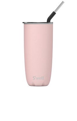 S'well Tumbler with Straw 24oz in Pink.