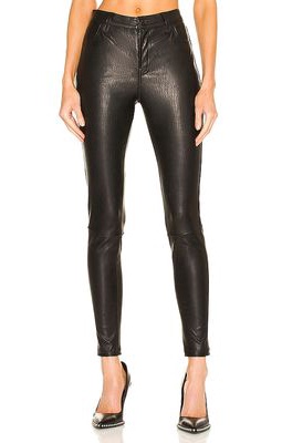 Ena Pelly Leather Pant in Black