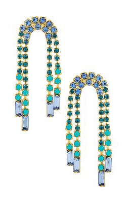 Elizabeth Cole Asa Earrings in Turquoise.