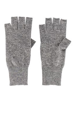 Autumn Cashmere Fingerless Gloves in Grey.