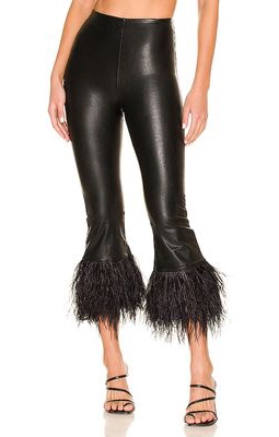 Commando Faux Leather Feather Leggings in Black