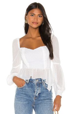 Song of Style Clara Top in White