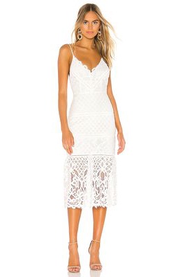 Lovers and Friends Tilly Midi Dress in White