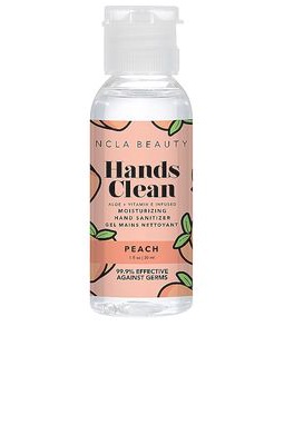 NCLA Hands Clean Hand Sanitizer in Peach.