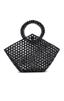 8 Other Reasons Geometric Top Handle Bag in Black.