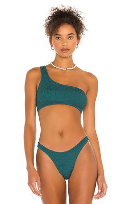 Bond Eye Samira Crop Bikini Top in Green.