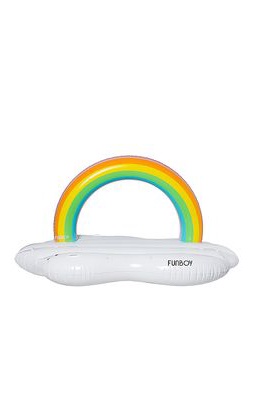 FUNBOY Rainbow Cloud Daybed in White.