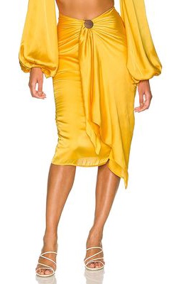 Andrea Iyamah Behati Skirt in Yellow