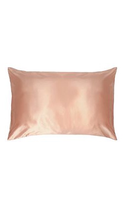 slip Queen/Standard Pure Silk Pillow Case in Rose Gold.