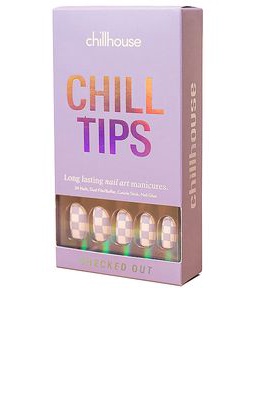 Chillhouse Checked Out Chill Tips Press-On Nails in Checked Out.
