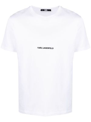 Karl Lagerfeld logo-print organic cotton T-shirt - White