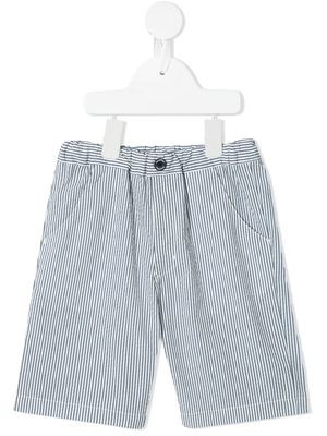 Familiar striped cotton shorts - Grey