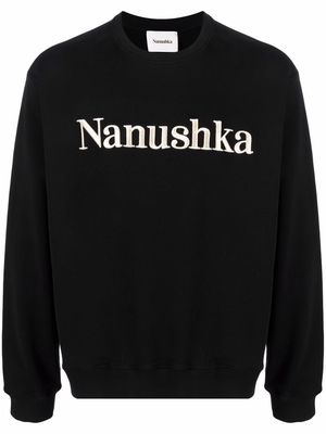 Nanushka Remy embroidered logo sweatshirt - Black