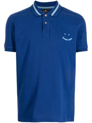 PS Paul Smith chest logo-patch polo shirt - Blue