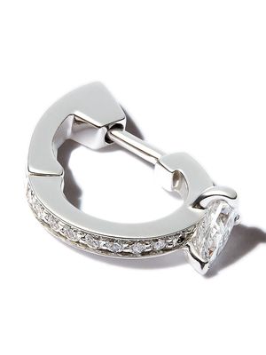 Repossi 18K white gold Serti Sur Vide diamond earring - Silver