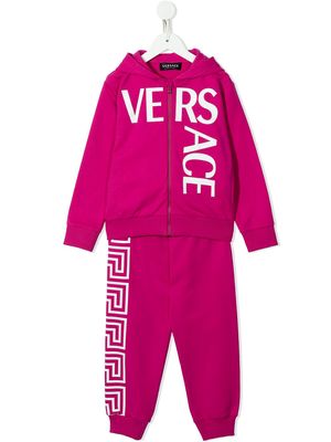 Versace Kids two-piece logo tracksuit set - Pink