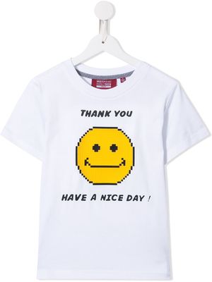Mostly Heard Rarely Seen 8-Bit Smile Emoji T-shirt - White