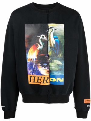 Heron Preston Split Light Herons sweatshirt - Black